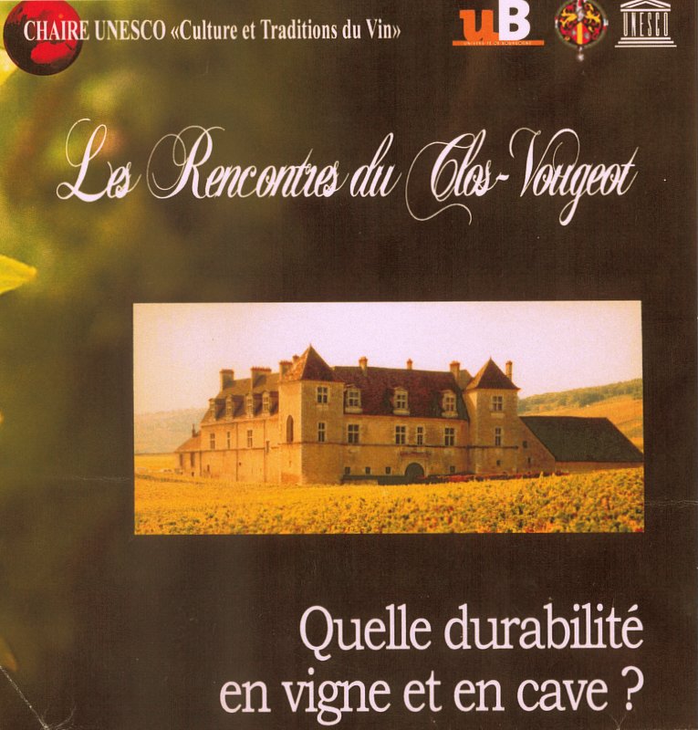 Sustainability in the global vitisphere on the menu at the 11th Rencontres du Clos-Vougeot