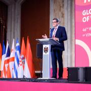 John Barker, OIV DG at the 46 World Congress of Vine and Wine opening ceremony